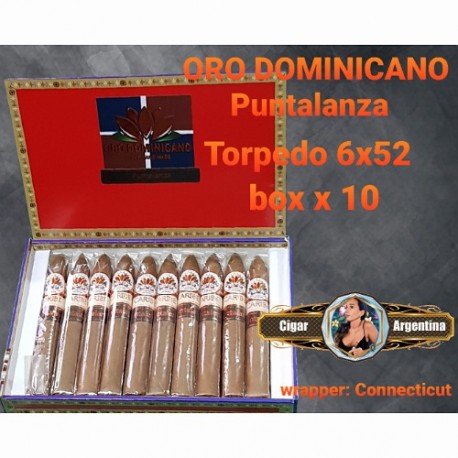ORO DOMINICANO - TORPEDO PUNTALANZA 52x6 Connecticut - Box x 10