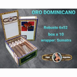 ORO DOMINICANO - ROBUSTO 52x6 -sumatra  Box x 10