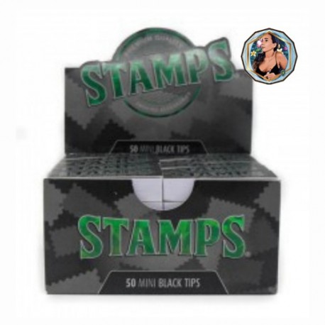 STAMPS - TIPS DE CARTON MINI BLACK x 50 - CAJA x 50