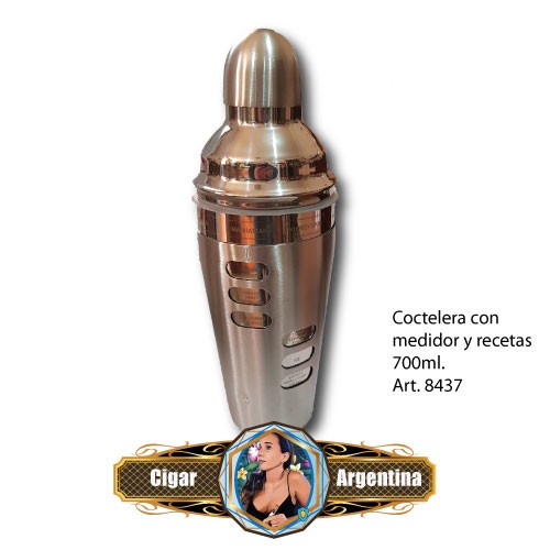 COCTELERA CON MEDIDAS Y RECETAS 700ML 609006S - Cigar Argentina