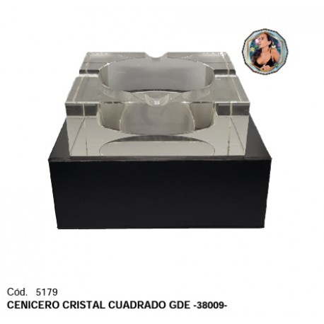 CENICERO CRISTAL GRANDE BAJO