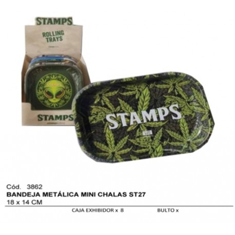 STAMPS - BANDEJA METALICA MINI CHALA - 18x14CM