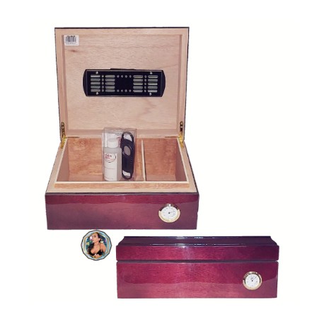 HUMIDOR PARK LINE - P/75 CIG. - ALGARROBO